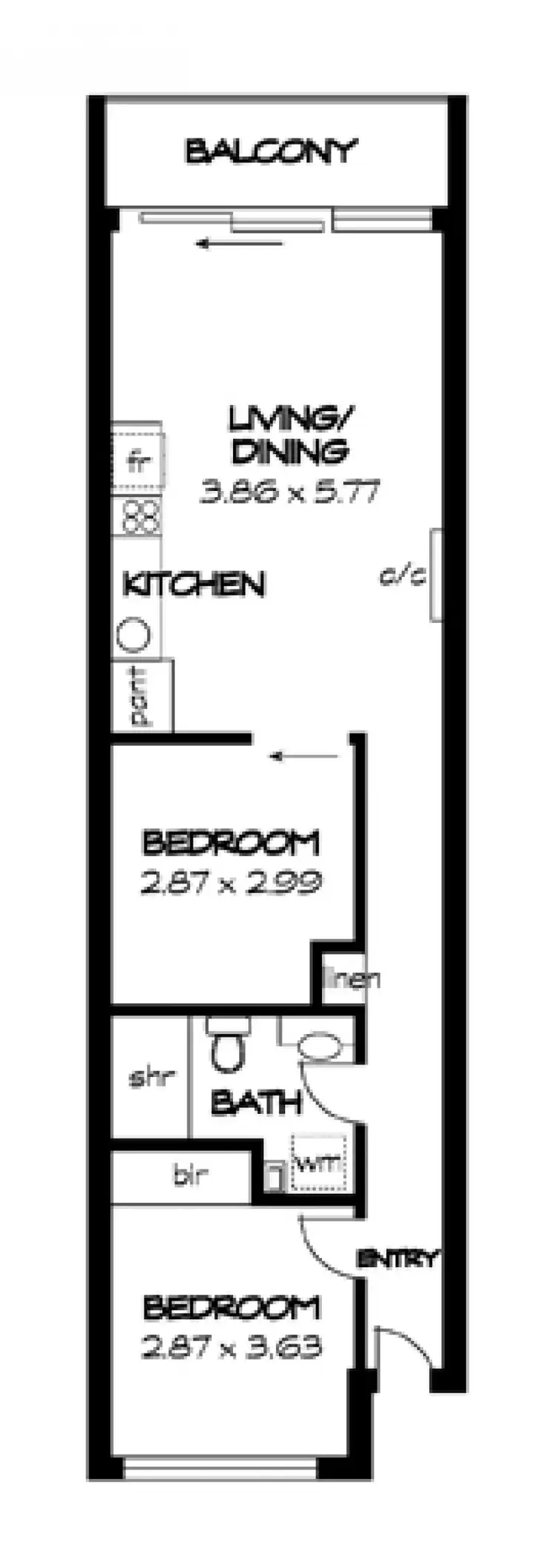Floorplan of Homely apartment listing, 8/45 York Street, Adelaide SA 5000