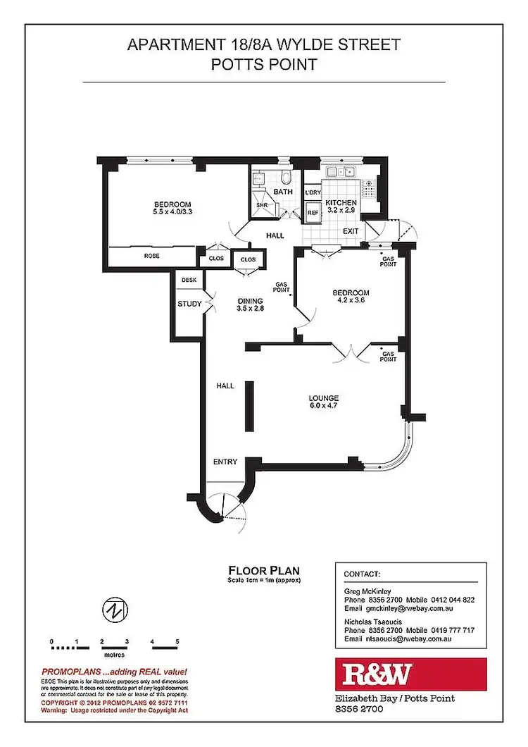 Floorplan of Homely apartment listing, 18/8A Wylde Street, Potts Point NSW 2011