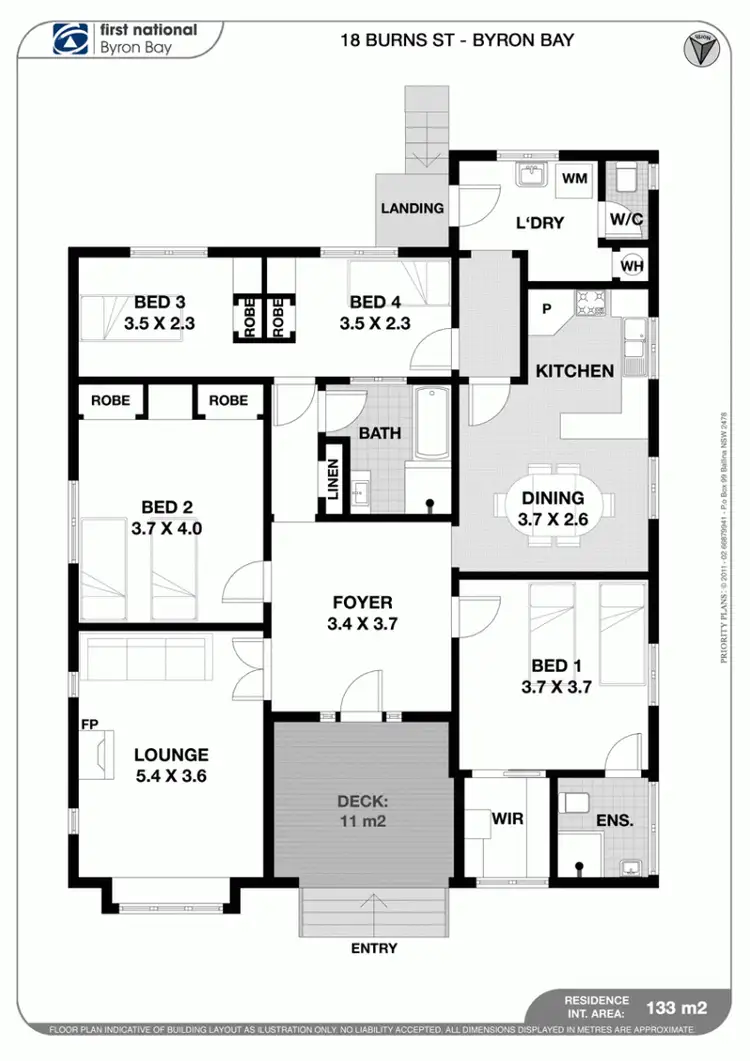 Floorplan of Homely house listing, 18 Burns Street, Byron Bay NSW 2481