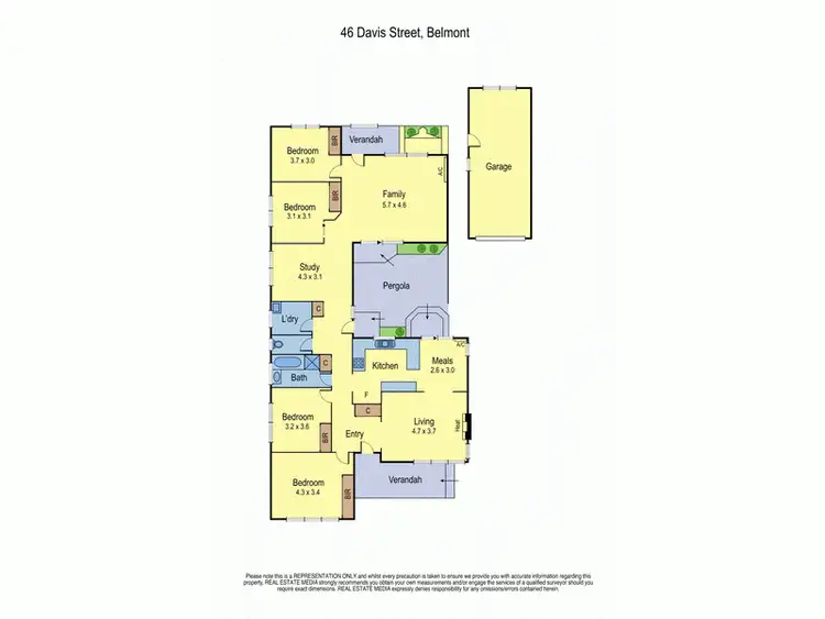 Floorplan of Homely house listing, 46 Davis Street, Belmont VIC 3216