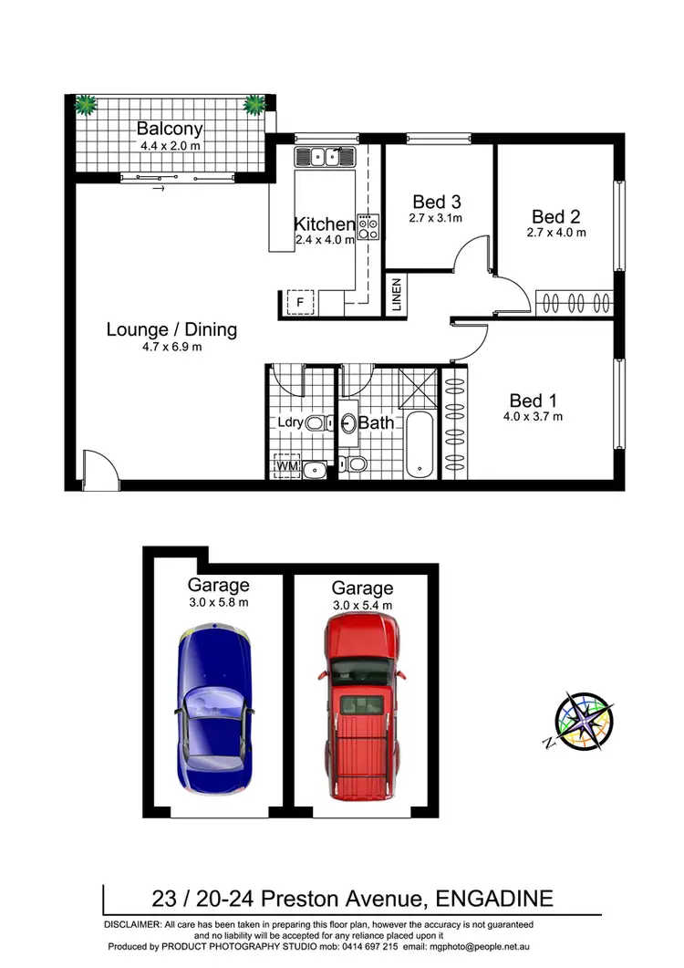 Floorplan of Homely unit listing, 23/20-24 Preston Avenue, Engadine NSW 2233