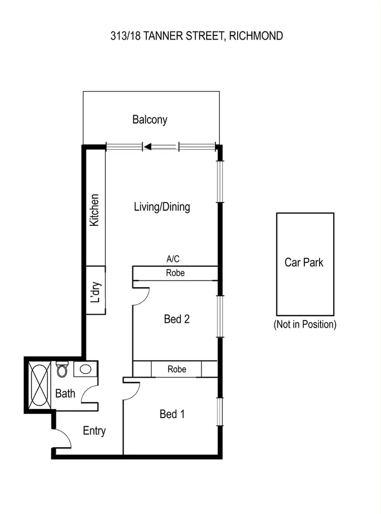 Floorplan of Homely apartment listing, 313/18 Tanner Street, Richmond VIC 3121