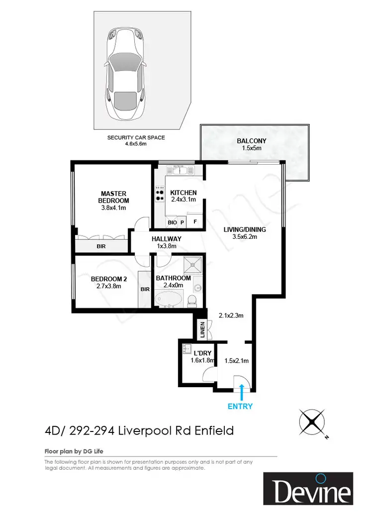 Floorplan of Homely apartment listing, 4D/292 Liverpool Road, Enfield NSW 2136
