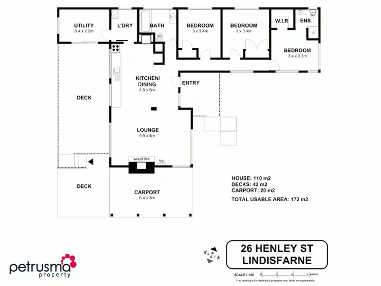 Floorplan of Homely house listing, 26 Henley Street, Lindisfarne TAS 7015
