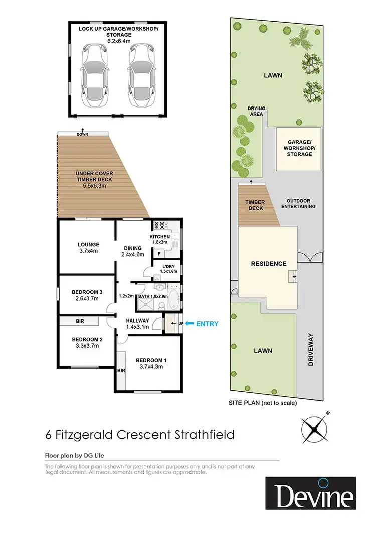 Floorplan of Homely house listing, 6 Fitzgerald Crescent, Strathfield NSW 2135