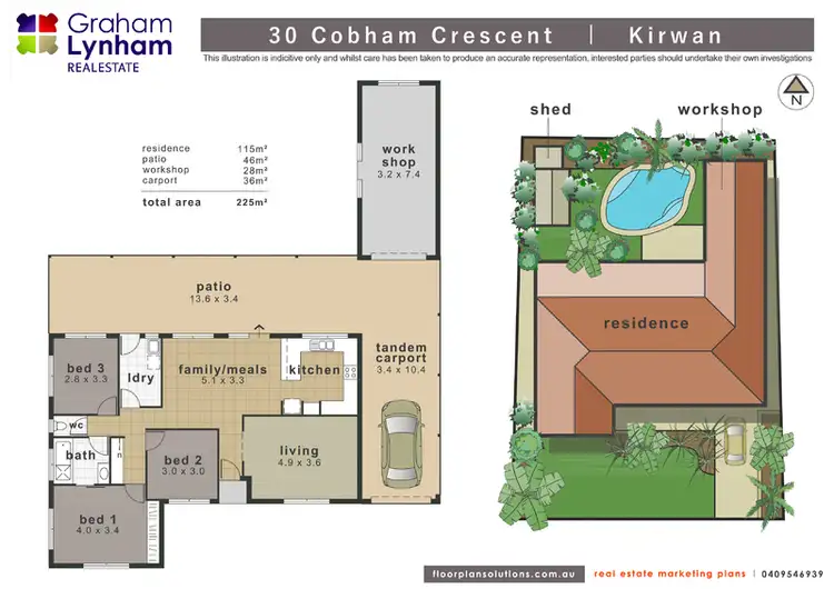 Floorplan of Homely house listing, 30 Cobham Crescent, Kirwan QLD 4817