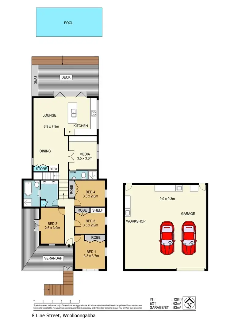 Floorplan of Homely house listing, 8 Line Street, Woolloongabba QLD 4102