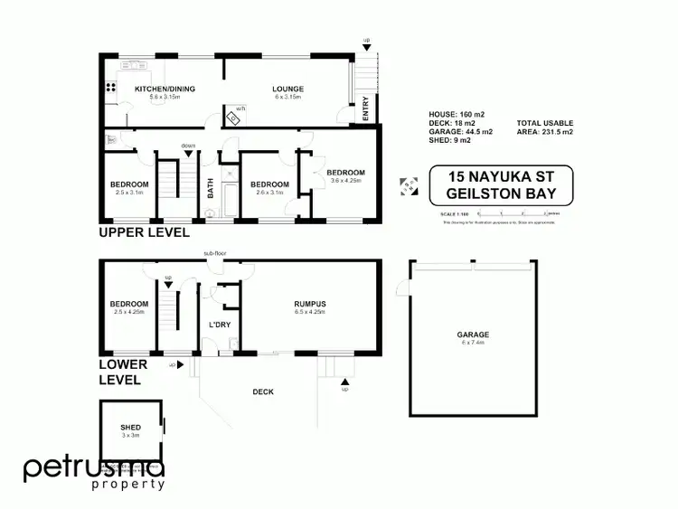 Floorplan of Homely house listing, 15 Nayuka Street, Geilston Bay TAS 7015