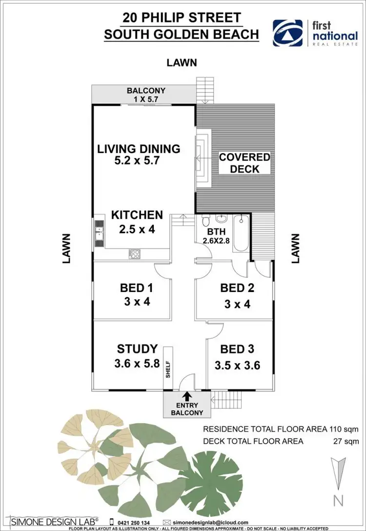 Floorplan of Homely house listing, 20 Philip Street, South Golden Beach NSW 2483