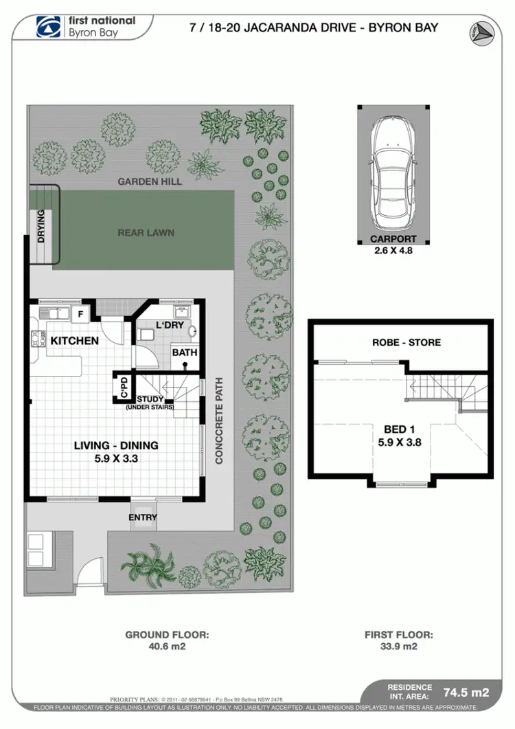 Floorplan of Homely townhouse listing, 7/18-20 Jacaranda Drive, Byron Bay NSW 2481