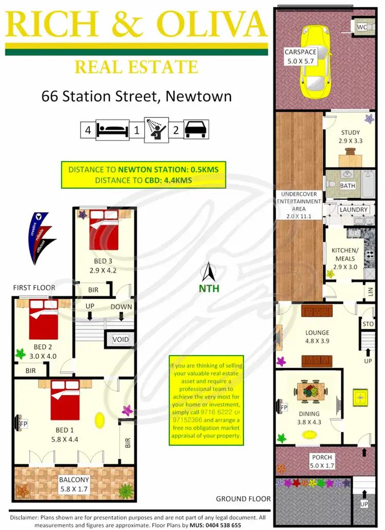 Floorplan of Homely house listing, 66 Station Street, Newtown NSW 2042