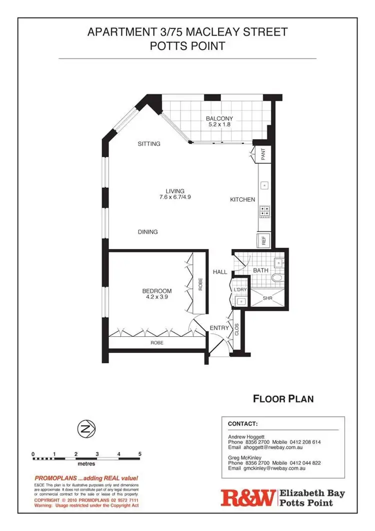 Floorplan of Homely apartment listing, 3/75 Macleay Street, Potts Point NSW 2011
