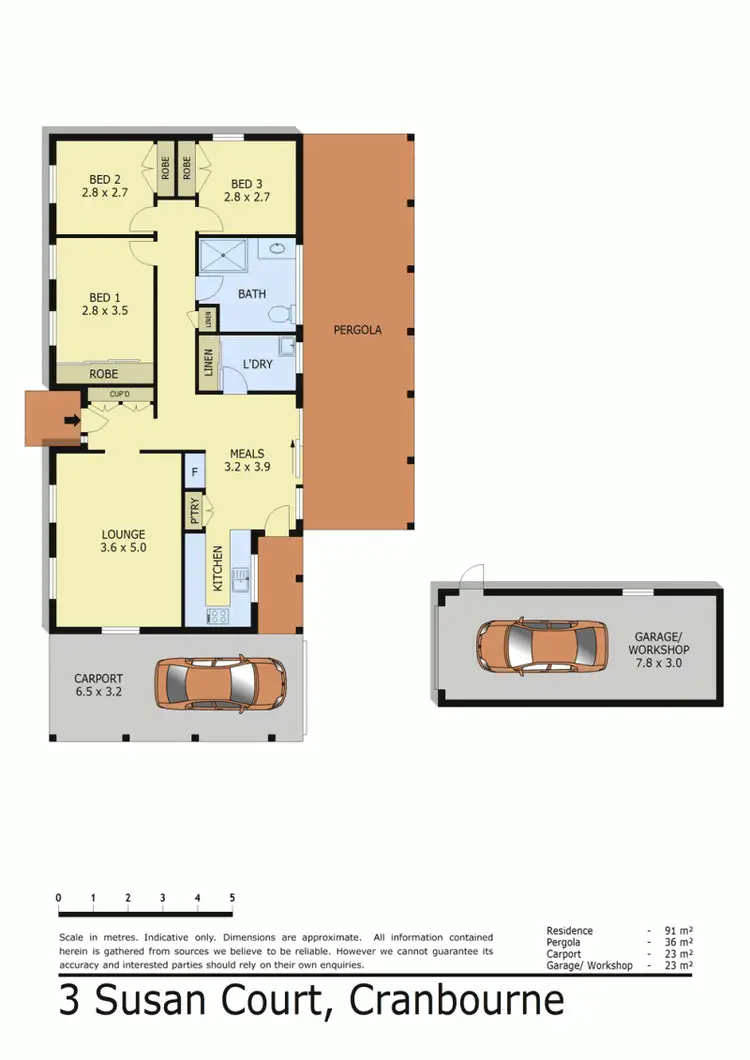 Floorplan of Homely house listing, 3 SUSAN COURT, Cranbourne VIC 3977
