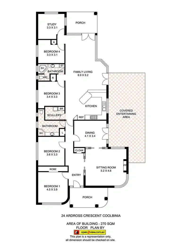 Floorplan of Homely house listing, 24 Ardross Crescent, Coolbinia WA 6050