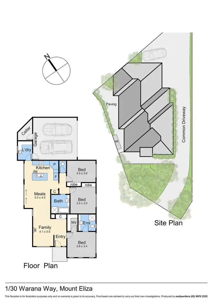Floorplan of Homely unit listing, 1/30 Warana Way, Mount Eliza VIC 3930