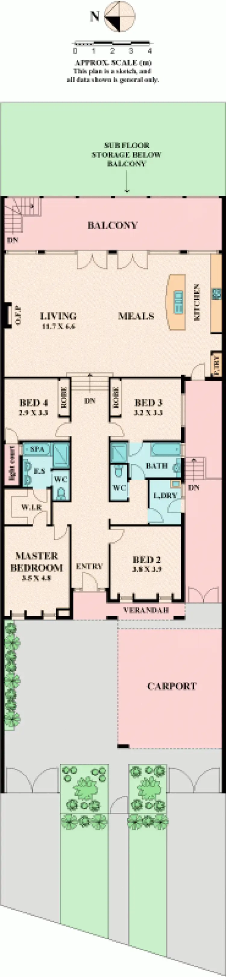 Floorplan of Homely house listing, 61 Sienna Way, Hidden Valley VIC 3756