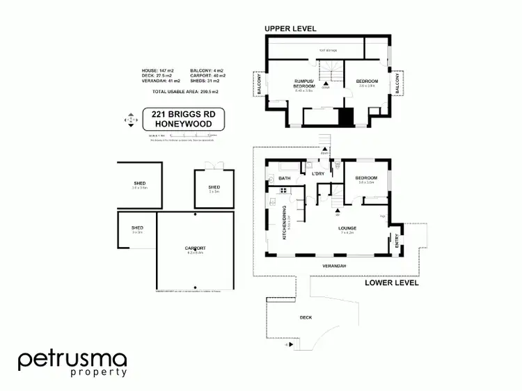 Floorplan of Homely house listing, 221 Briggs Road, Honeywood TAS 7017