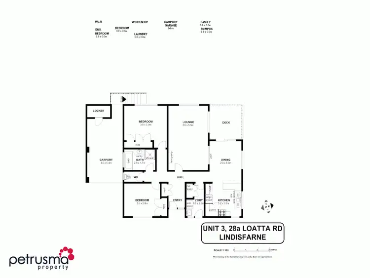 Floorplan of Homely unit listing, 3/28A Loatta Road, Lindisfarne TAS 7015