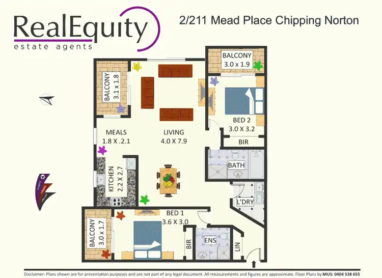 Floorplan of Homely unit listing, 2/211 Mead Place, Chipping Norton NSW 2170