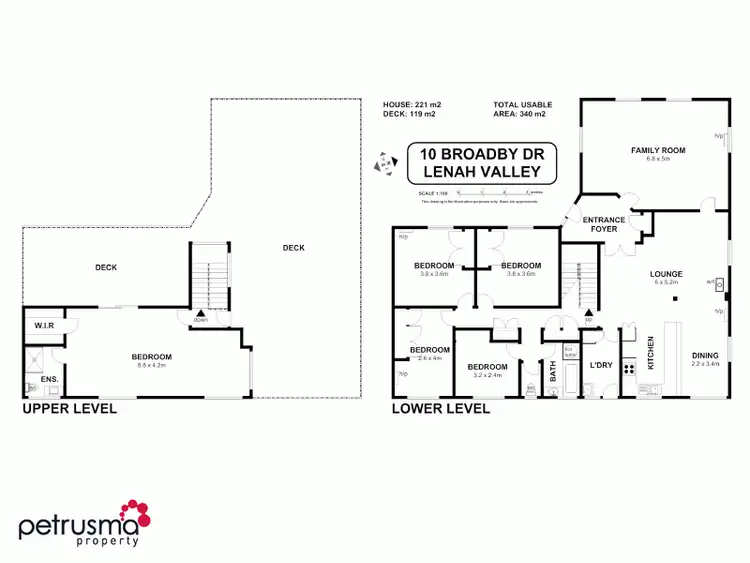 Floorplan of Homely house listing, 10 Broadby Drive, Lenah Valley TAS 7008