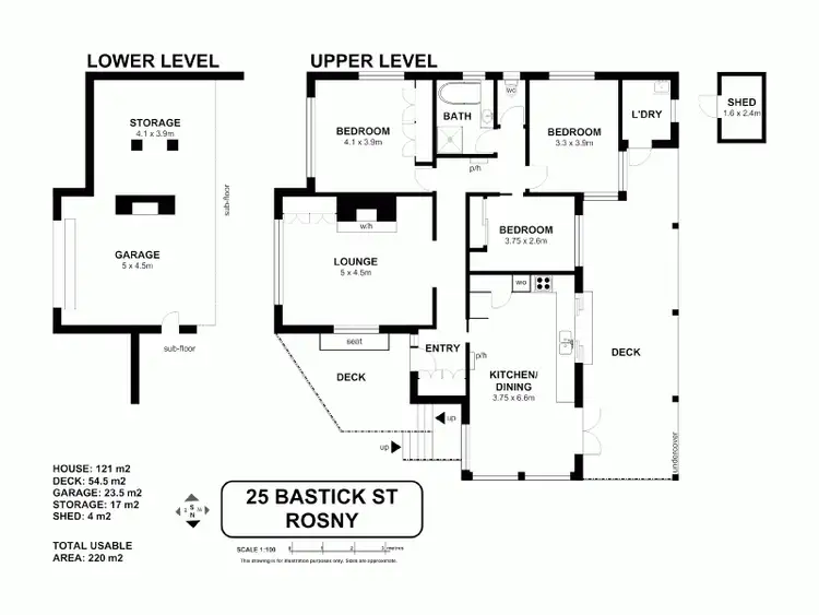 Floorplan of Homely house listing, 25 Bastick Street, Rosny TAS 7018