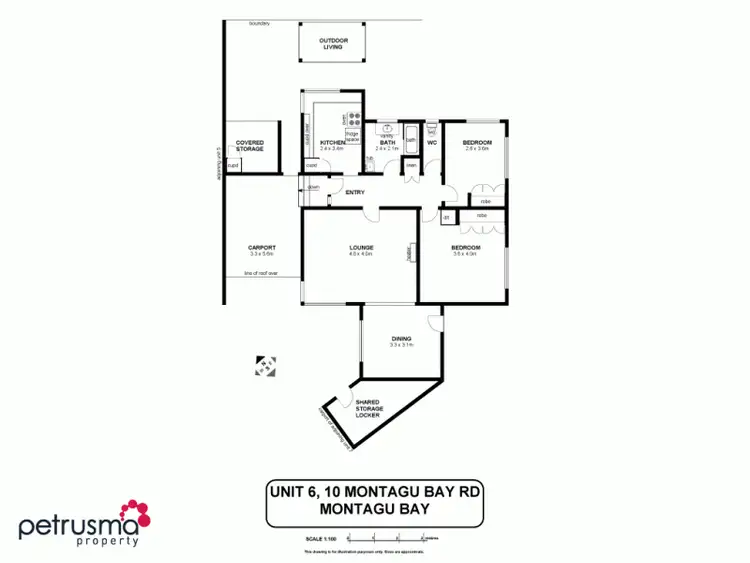 Floorplan of Homely unit listing, 6/10 Montagu Bay Road, Montagu Bay TAS 7018