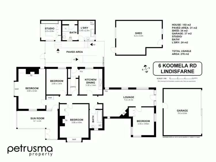 Floorplan of Homely house listing, 6 Koomela Street, Lindisfarne TAS 7015