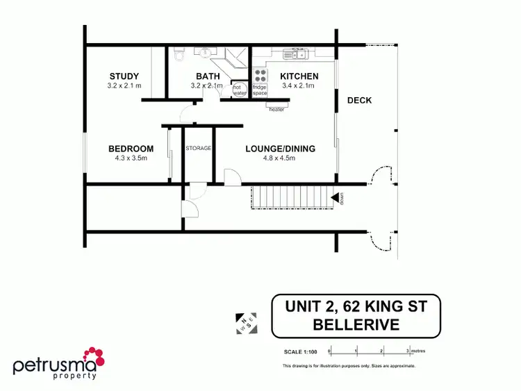Floorplan of Homely unit listing, 2/62 King Street, Bellerive TAS 7018