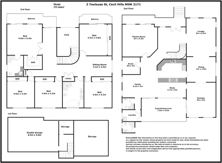 Floorplan of Homely house listing, 3 Toulouse Street, Cecil Hills NSW 2171