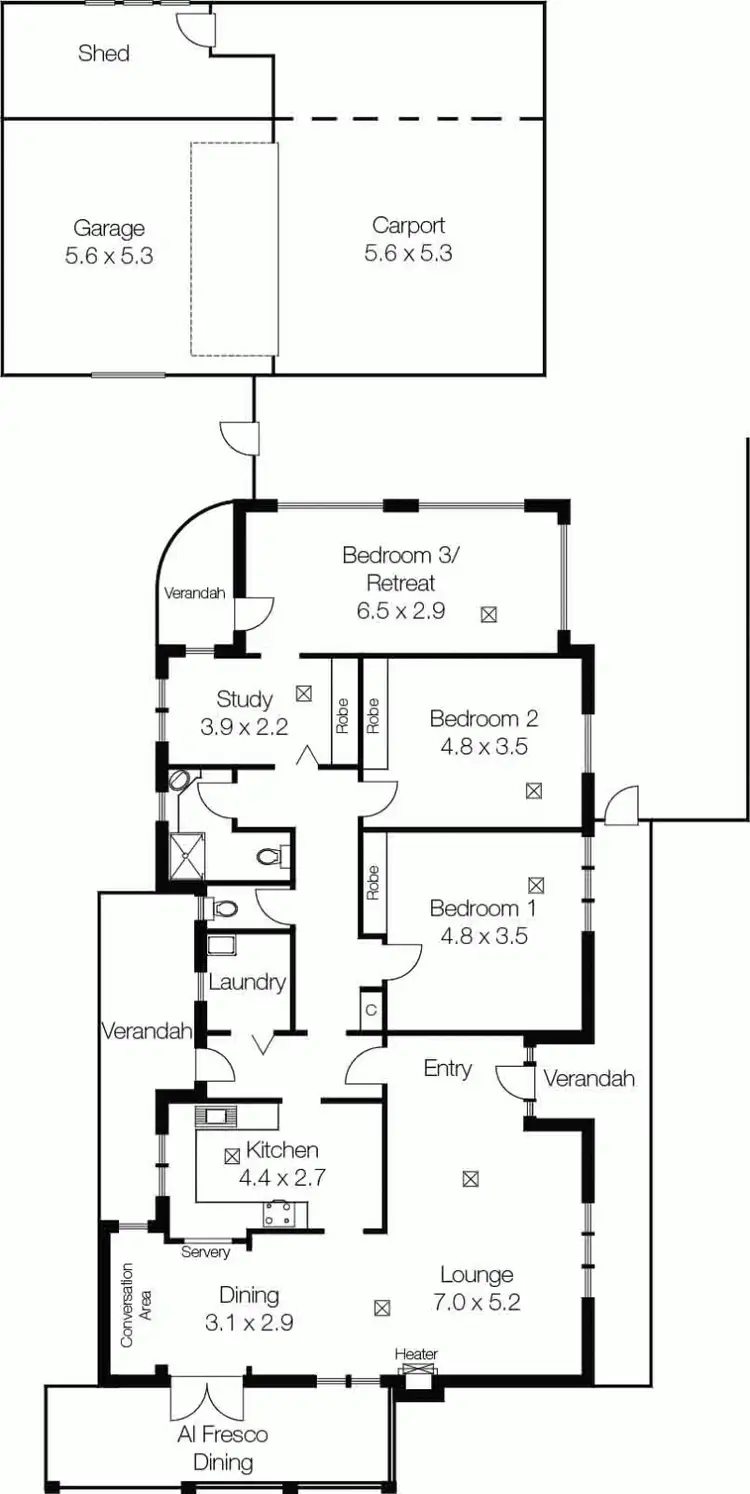 Floorplan of Homely house listing, 44 Buttrose Street, Glenelg East SA 5045