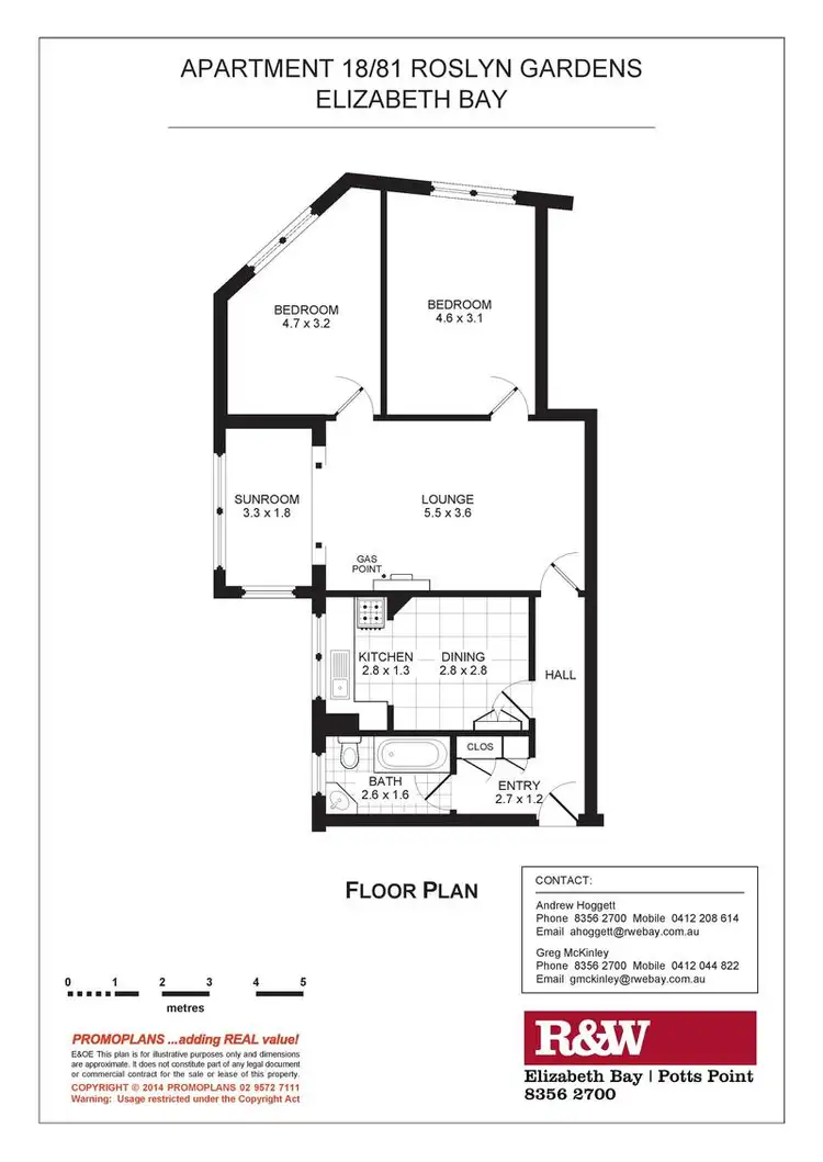 Floorplan of Homely apartment listing, 18/81 Roslyn Gardens, Elizabeth Bay NSW 2011
