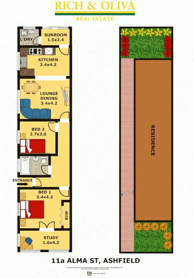 Floorplan of Homely semi-detached listing, 11A Alma Street, Ashfield NSW 2131