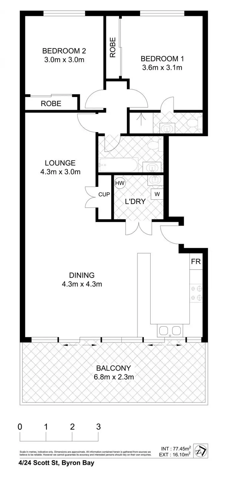Floorplan of Homely unit listing, 4/24 Scott Street, Byron Bay NSW 2481