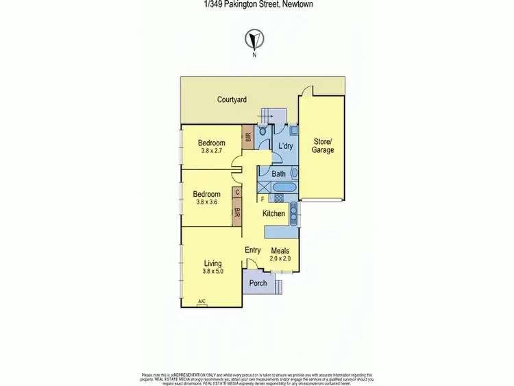 Floorplan of Homely unit listing, 1/349 Pakington Street, Newtown VIC 3220