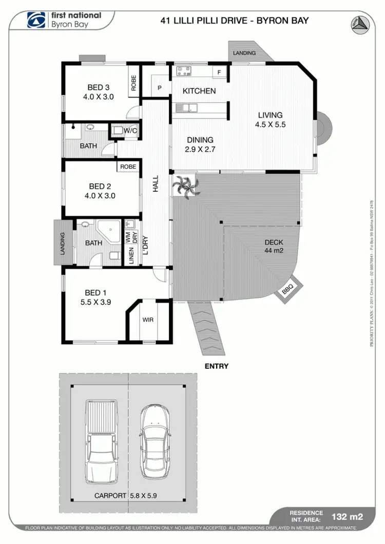 Floorplan of Homely house listing, 41 Lilli Pilli Drive, Byron Bay NSW 2481