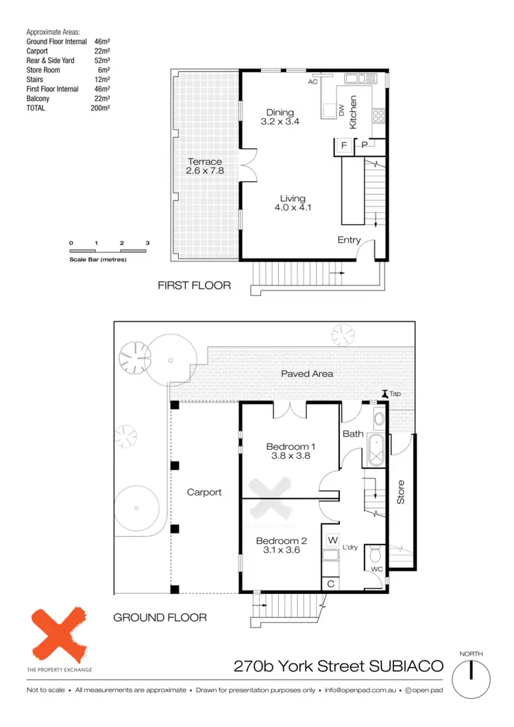 Floorplan of Homely townhouse listing, 270b York Street, Subiaco WA 6008