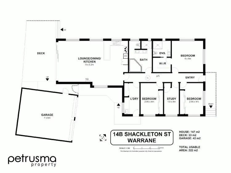 Floorplan of Homely unit listing, 2/14 Shackleton Street, Warrane TAS 7018