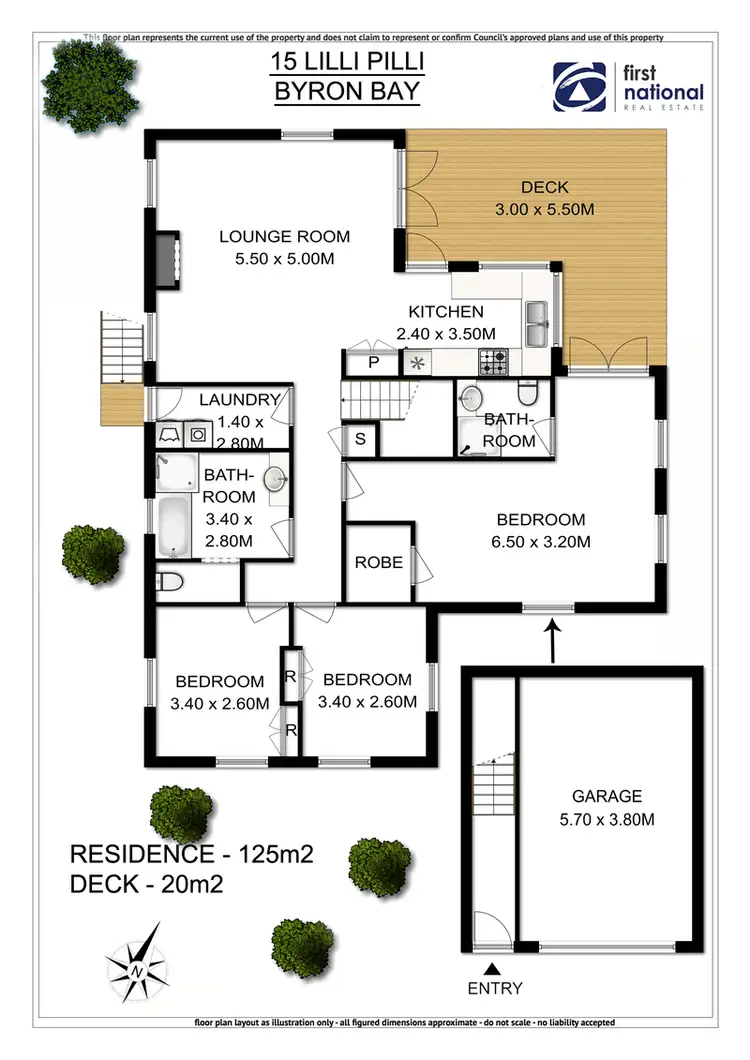 Floorplan of Homely house listing, 15 Lilli Pilli Drive, Byron Bay NSW 2481