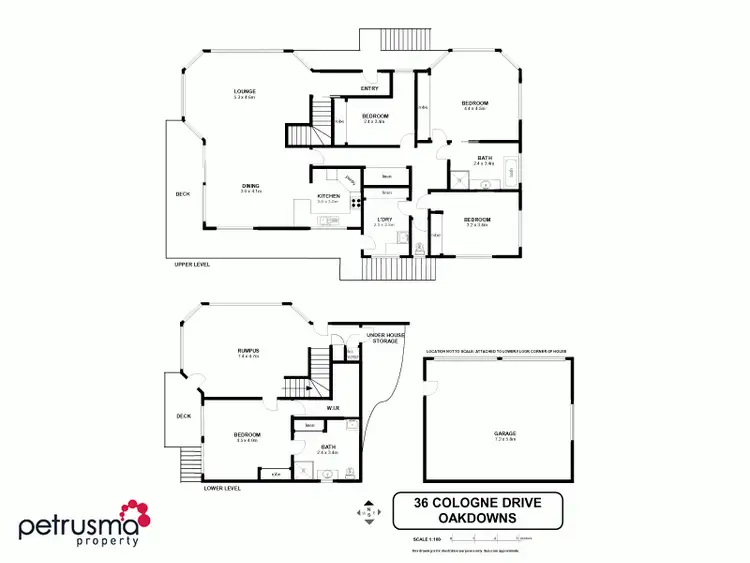 Floorplan of Homely house listing, 36 Cologne Drive, Oakdowns TAS 7019