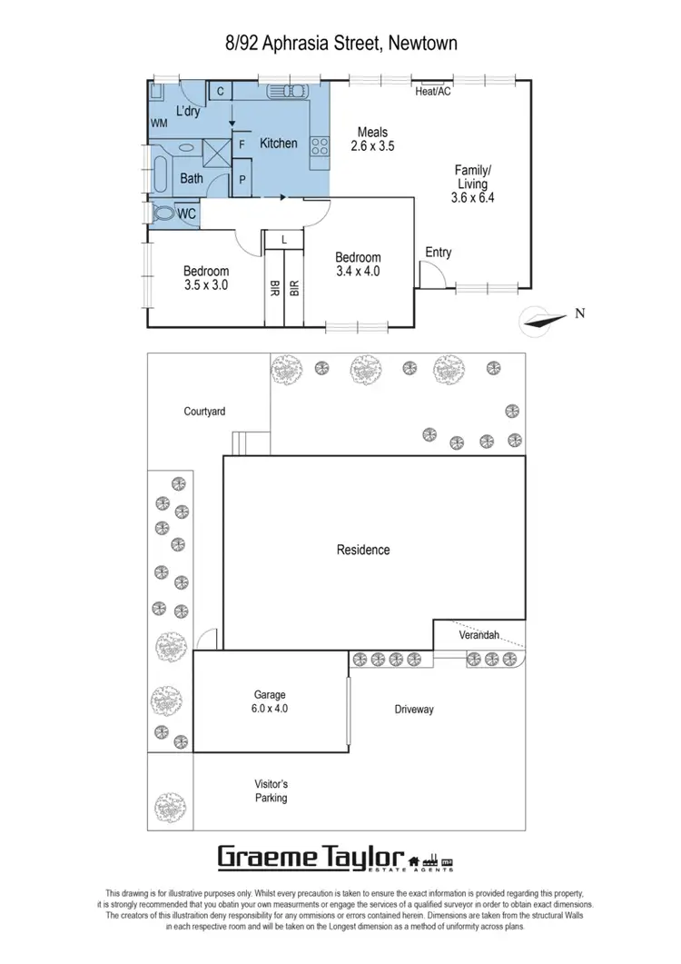 Floorplan of Homely unit listing, 8/92 Aphrasia Street, Newtown VIC 3220