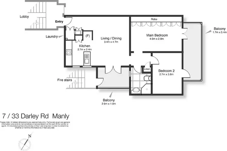 Floorplan of Homely apartment listing, 7/33 Darley Road, Manly NSW 2095