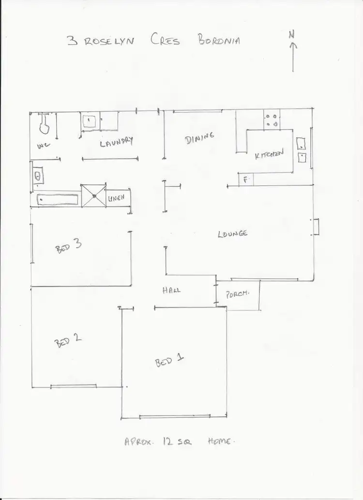 Floorplan of Homely house listing, 3 Roselyn Cres, Boronia VIC 3155