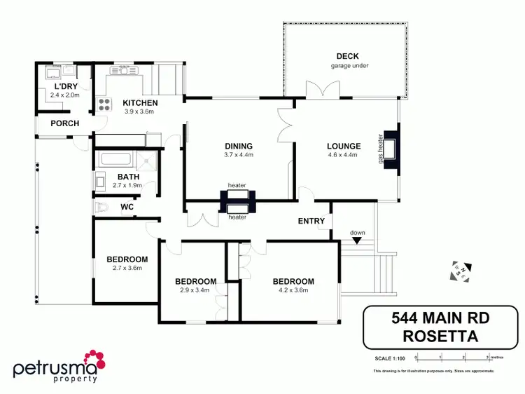 Floorplan of Homely house listing, 544 Main Road, Rosetta TAS 7010