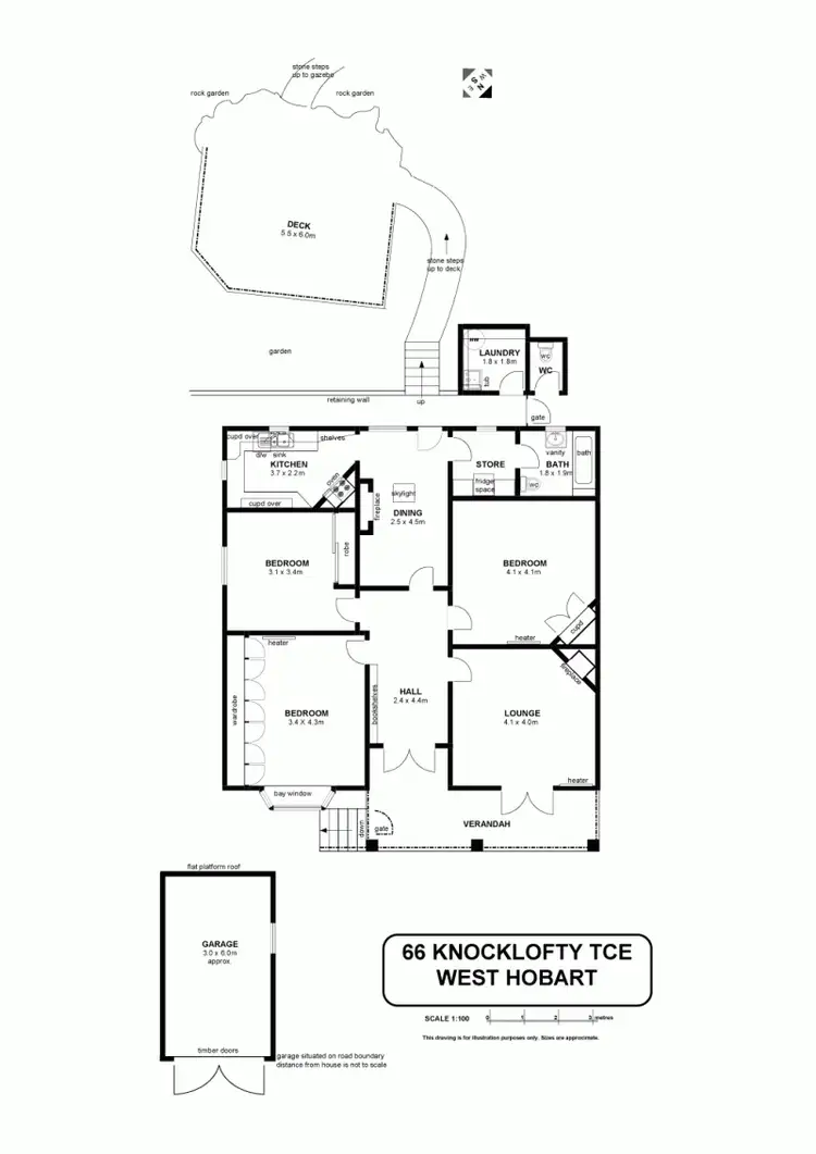 Floorplan of Homely house listing, 66 Knocklofty Terrace, West Hobart TAS 7000