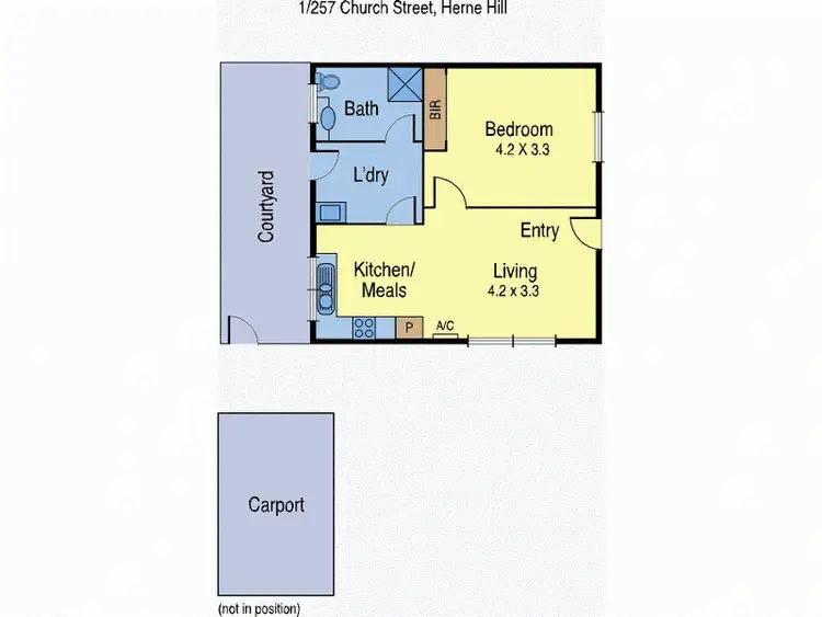 Floorplan of Homely unit listing, 1/257 Church St, Herne Hill VIC 3218
