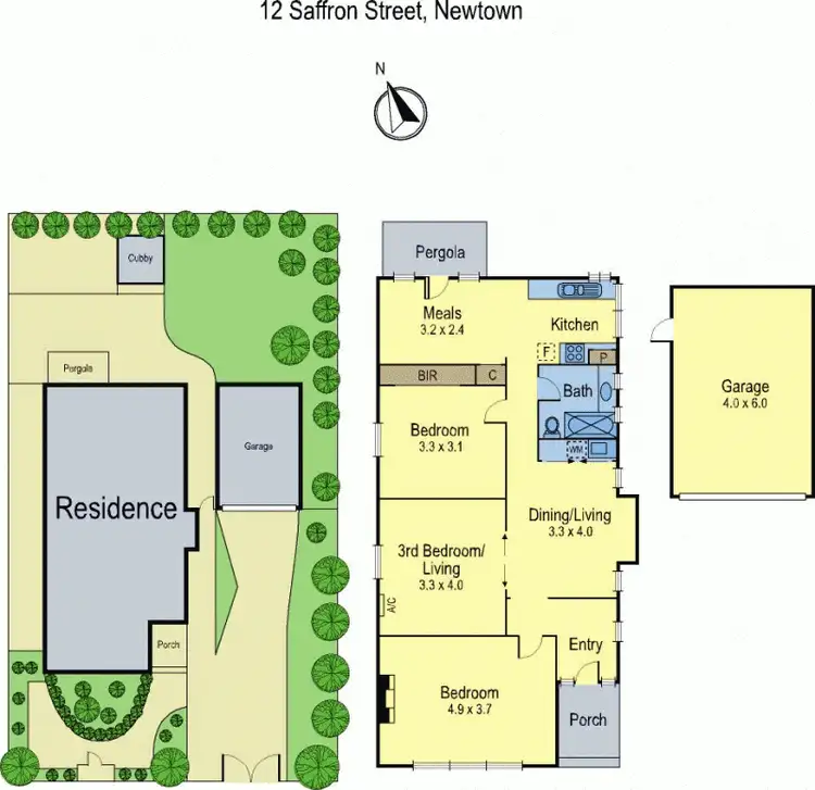Floorplan of Homely house listing, 12 Saffron Street, Newtown VIC 3220