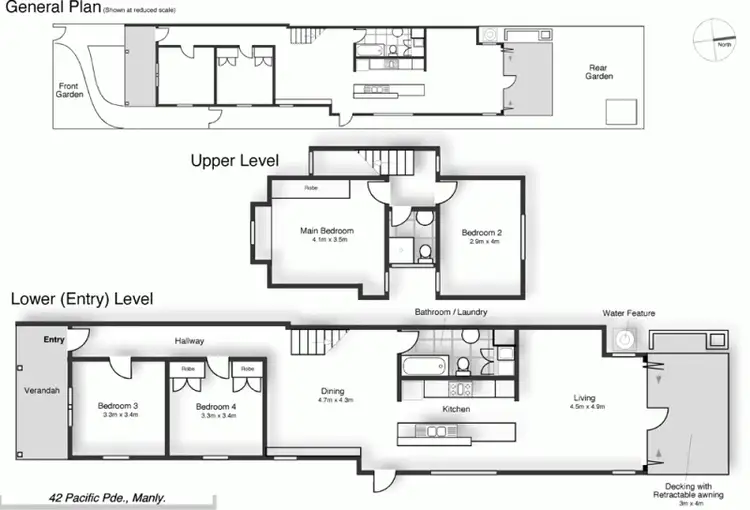 Floorplan of Homely semi-detached listing, 42 Pacific Parade, Manly NSW 2095