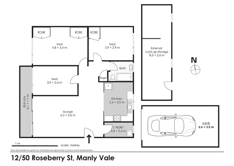 Floorplan of Homely apartment listing, 12/50 Roseberry Street, Manly Vale NSW 2093