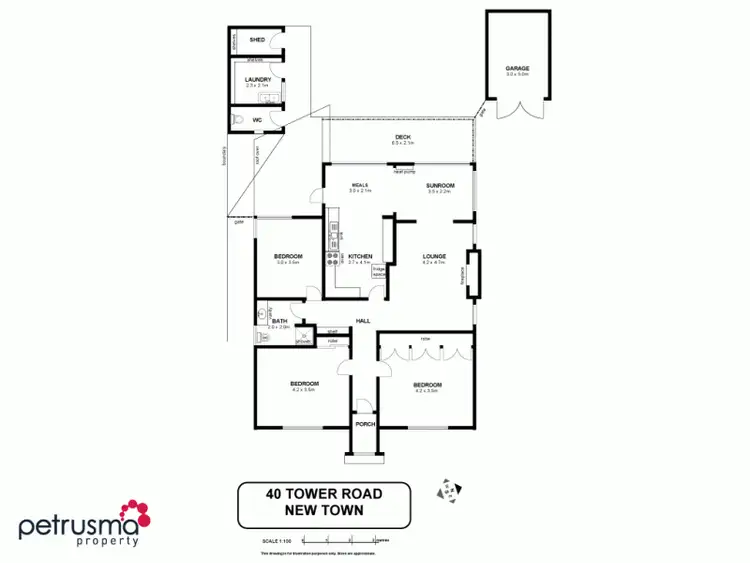 Floorplan of Homely house listing, 40 Tower Road, New Town TAS 7008
