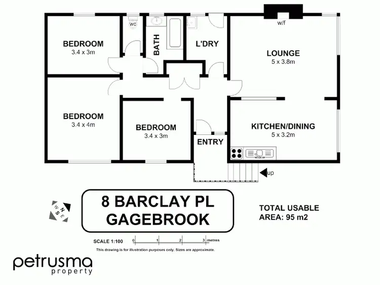 Floorplan of Homely house listing, 8 Barclay Place, Gagebrook TAS 7030